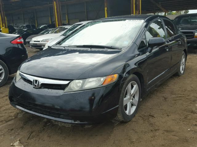 1HGFA16826L139680 - 2006 HONDA CIVIC EX BLACK photo 2