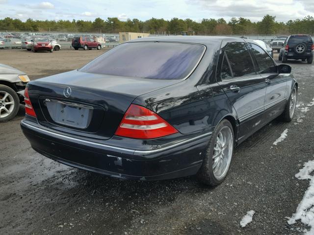 WDBNG70J11A166721 - 2001 MERCEDES-BENZ S430 BLACK photo 4