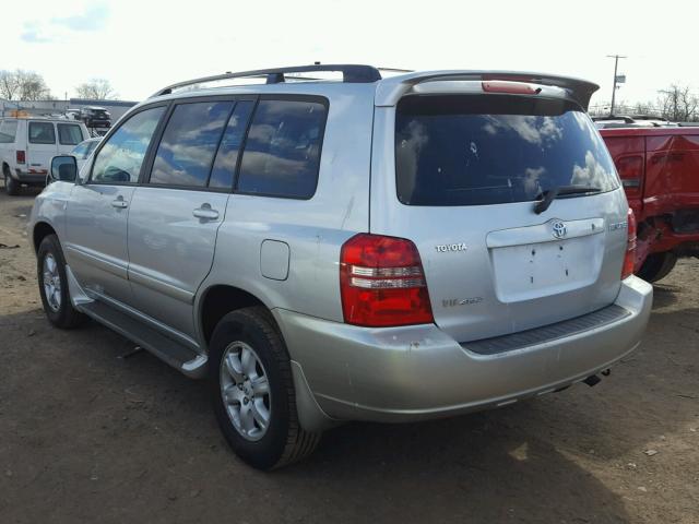 JTEHF21A720076463 - 2002 TOYOTA HIGHLANDER GRAY photo 3