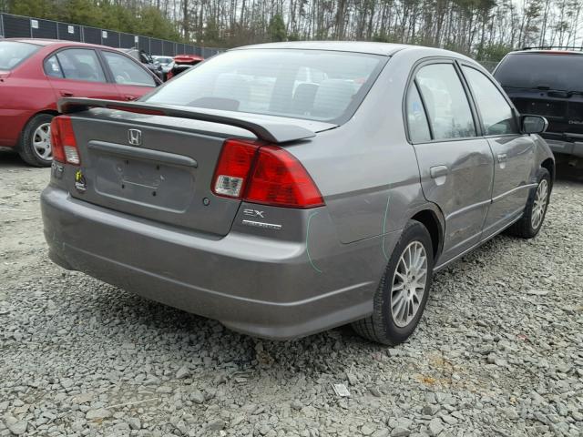 2HGES26765H574946 - 2005 HONDA CIVIC EX SILVER photo 4