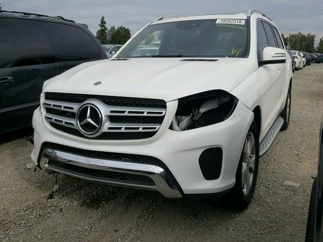 4JGDF6EE6JB024411 - 2018 MERCEDES-BENZ GLS 450 4M WHITE photo 2