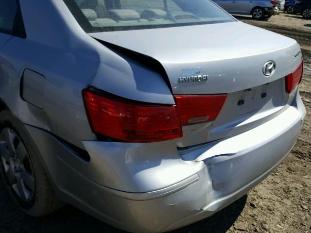 5NPET4AC4AH578751 - 2010 HYUNDAI SONATA GLS SILVER photo 9