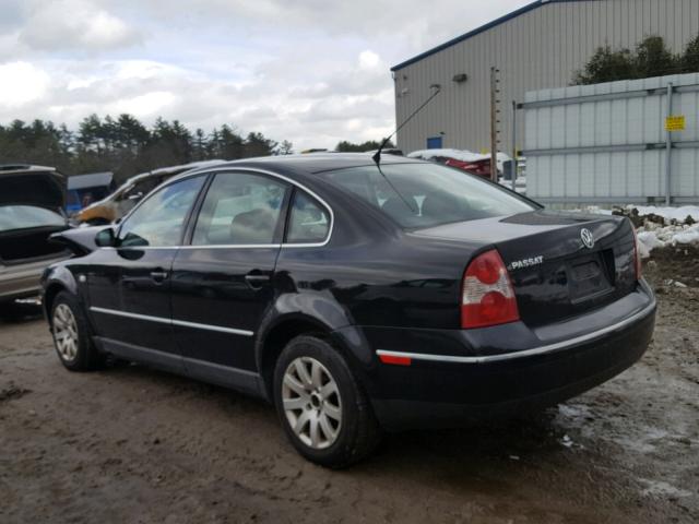 WVWPD63B93P248309 - 2003 VOLKSWAGEN PASSAT GLS BLACK photo 3