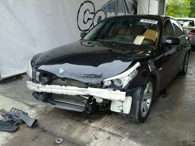 WBANU535X8CT12638 - 2008 BMW 528I BLACK photo 2