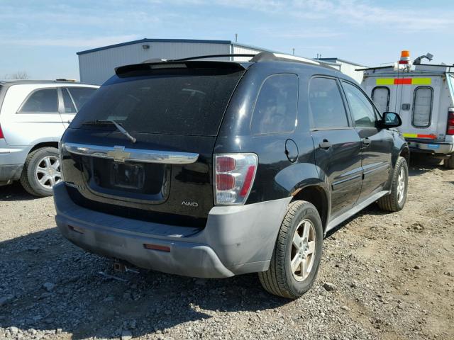 2CNDL23F856020768 - 2005 CHEVROLET EQUINOX LS BLACK photo 4