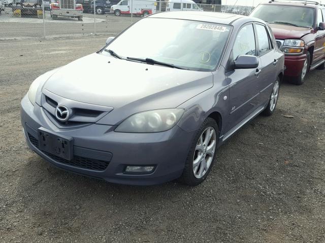 JM1BK344X81828144 - 2008 MAZDA 3 HATCHBAC GRAY photo 2