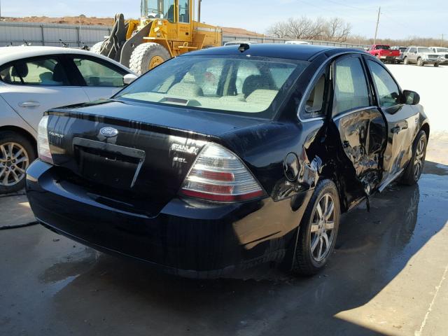 1FAHP24W58G110723 - 2008 FORD TAURUS SEL BLACK photo 4