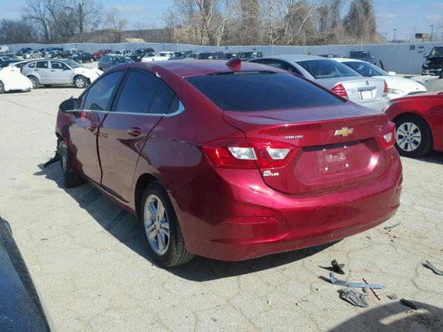 1G1BE5SM1H7210383 - 2017 CHEVROLET CRUZE LT RED photo 3