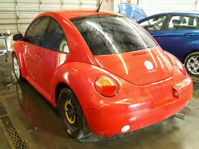 3VWCD21C23M435994 - 2003 VOLKSWAGEN NEW BEETLE RED photo 3