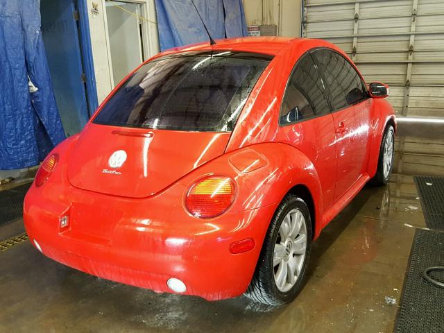 3VWCD21C23M435994 - 2003 VOLKSWAGEN NEW BEETLE RED photo 4