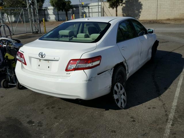 4T1BF3EK4AU536698 - 2010 TOYOTA CAMRY BASE WHITE photo 4