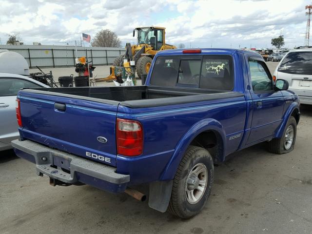 1FTYR10U83PA97820 - 2003 FORD RANGER BLUE photo 4