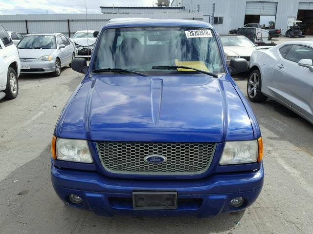 1FTYR10U83PA97820 - 2003 FORD RANGER BLUE photo 9