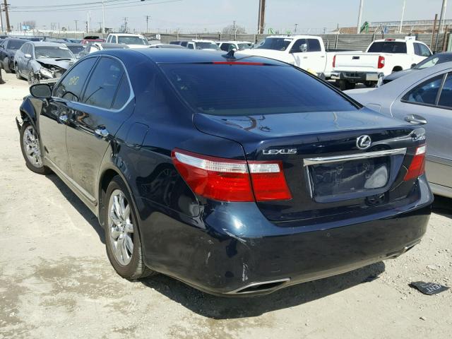 JTHBL46F275049120 - 2007 LEXUS LS 460 BLUE photo 3