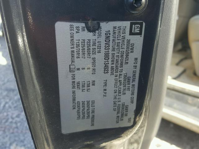 1GNDV33188D134923 - 2008 CHEVROLET UPLANDER L 石墨色 照片 10