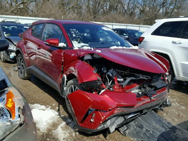 NMTKHMBX7JR009844 - 2018 TOYOTA C-HR XLE RED photo 1