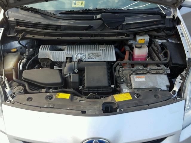 JTDKN3DU7B5306966 - 2011 TOYOTA PRIUS SILVER photo 7