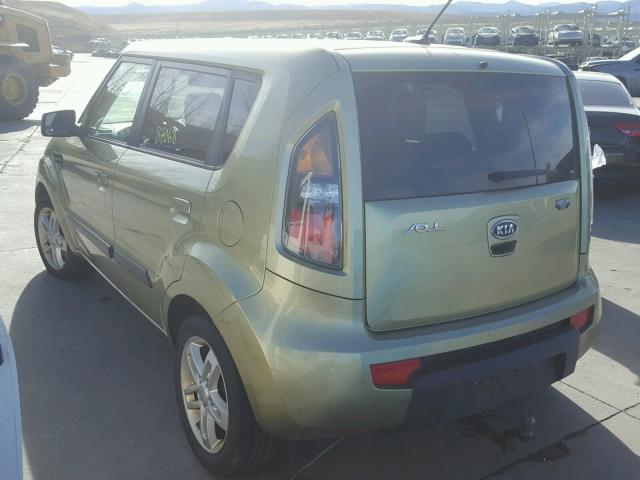 KNDJT2A21A7061695 - 2010 KIA SOUL GREEN photo 3