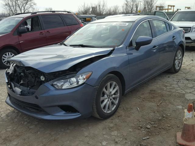 JM1GJ1U66E1140930 - 2014 MAZDA 6 SPORT BLUE photo 2