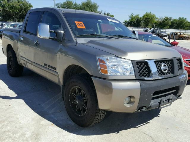 1N6AA07B67N223727 - 2007 NISSAN TITAN XE TAN photo 1