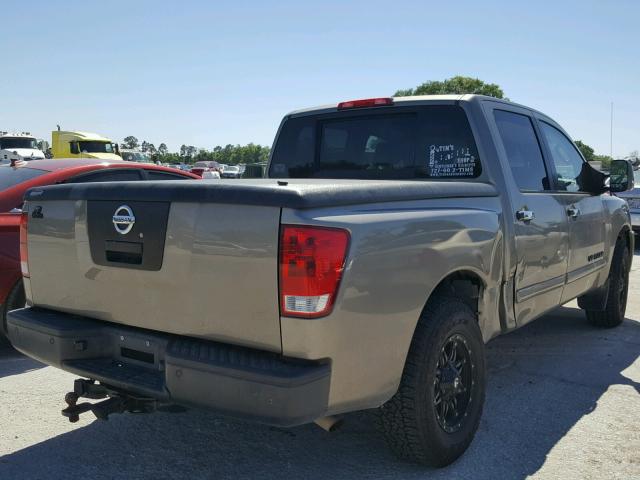 1N6AA07B67N223727 - 2007 NISSAN TITAN XE TAN photo 4