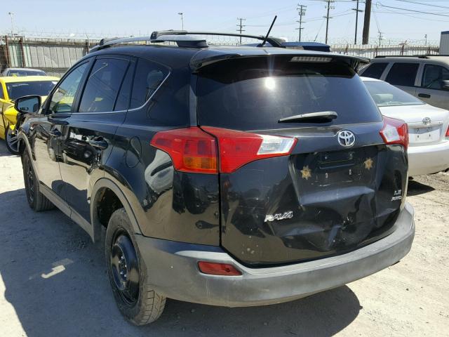 2T3BFREV1DW118298 - 2013 TOYOTA RAV4 LE BLACK photo 3