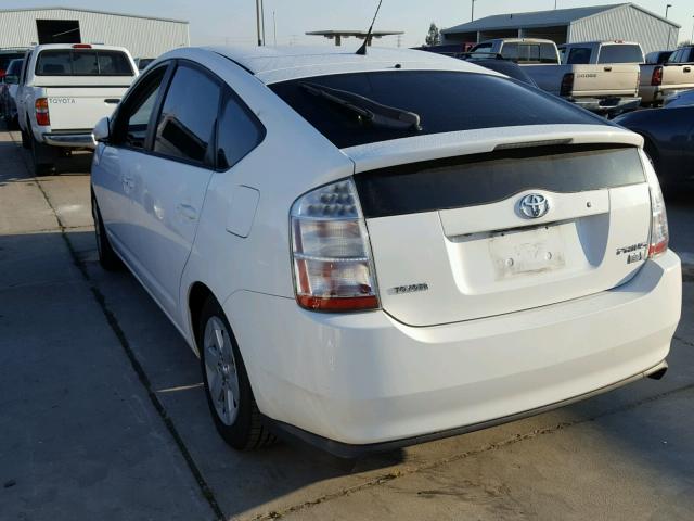 JTDKB20U277090576 - 2007 TOYOTA PRIUS WHITE photo 3