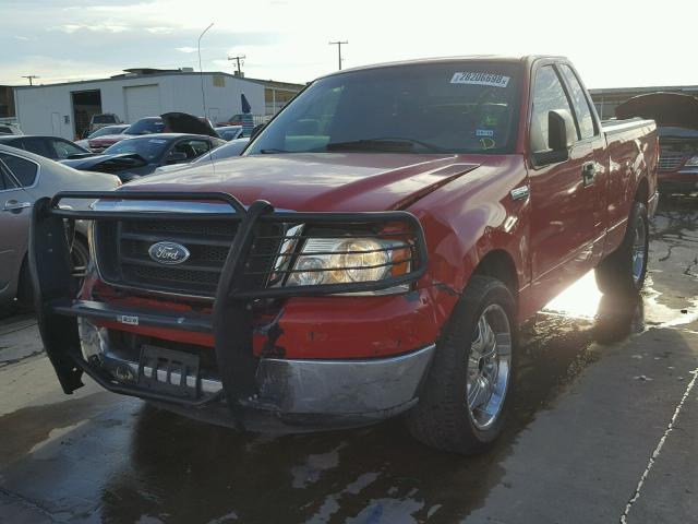 1FTRF12WX4NB12956 - 2004 FORD F150 RED photo 2