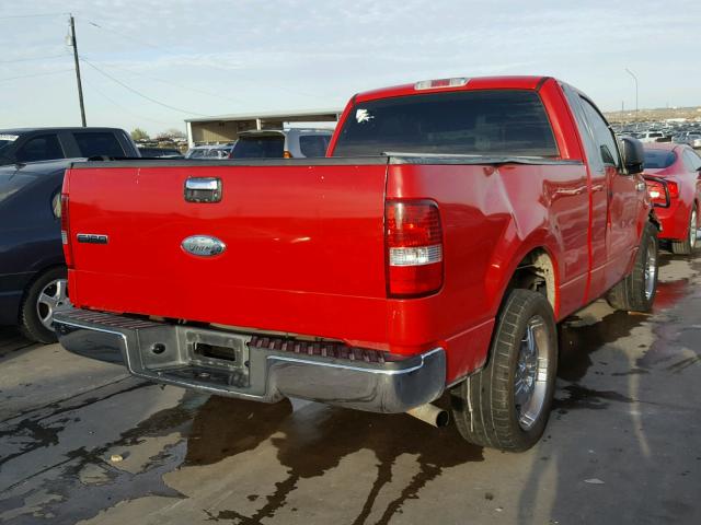 1FTRF12WX4NB12956 - 2004 FORD F150 RED photo 4