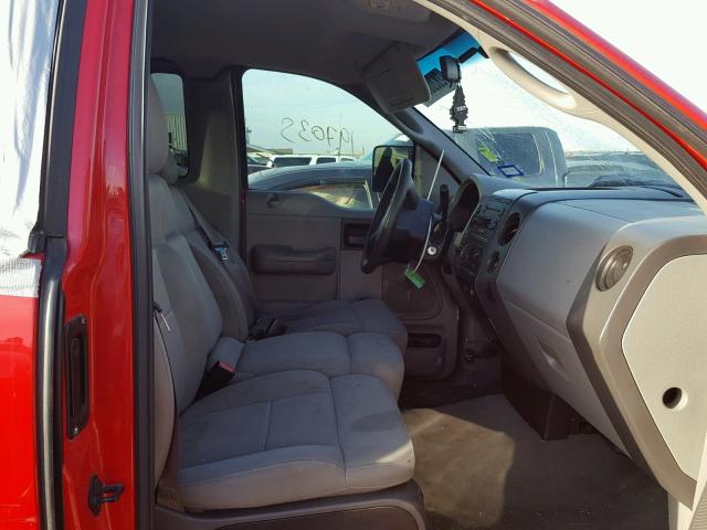 1FTRF12WX4NB12956 - 2004 FORD F150 RED photo 5