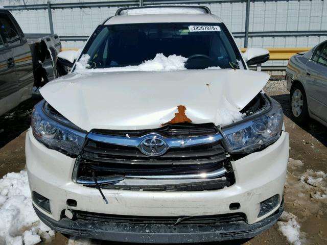 5TDBKRFH6FS153363 - 2015 TOYOTA HIGHLANDER WHITE photo 7