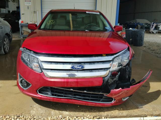 3FAHP0JA6BR154971 - 2011 FORD FUSION SEL RED photo 9