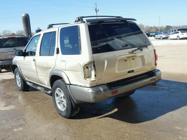 JN8AR07Y2YW402721 - 2000 NISSAN PATHFINDER TAN photo 3