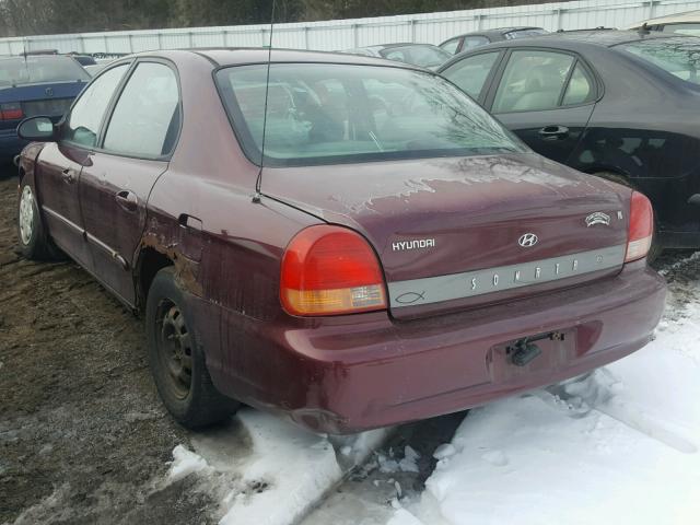 KMHWF25V4XA032930 - 1999 HYUNDAI SONATA BAS MAROON photo 3