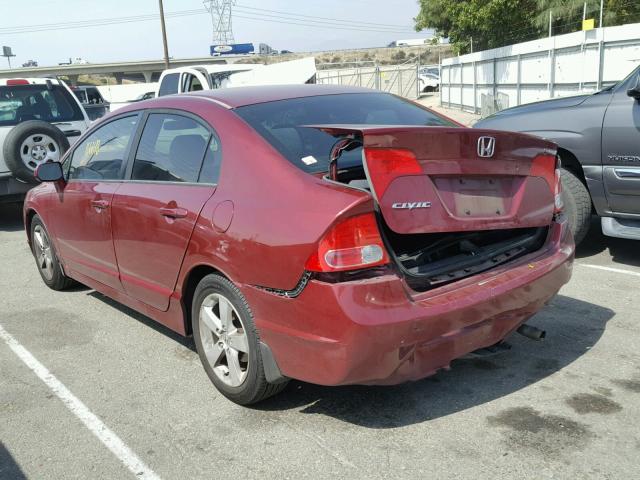 1HGFA16886L050177 - 2006 HONDA CIVIC EX MAROON photo 3