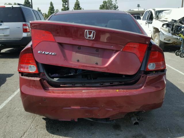 1HGFA16886L050177 - 2006 HONDA CIVIC EX MAROON photo 9