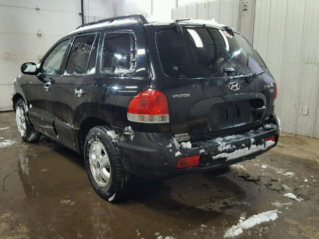 KM8SC73E66U039334 - 2006 HYUNDAI SANTA FE G BLACK photo 3