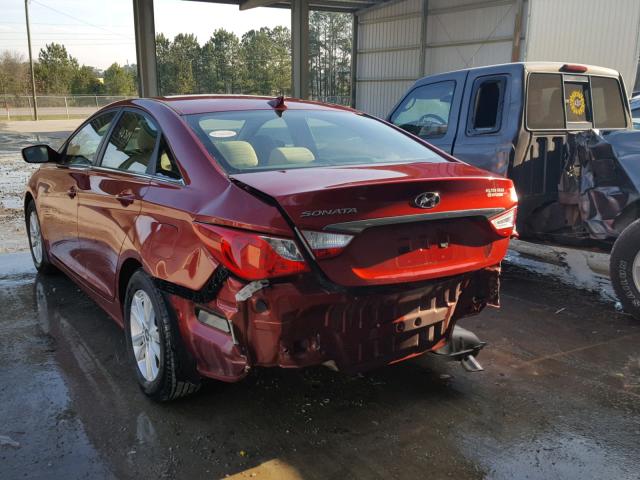 5NPEB4AC2DH699527 - 2013 HYUNDAI SONATA GLS RED photo 3