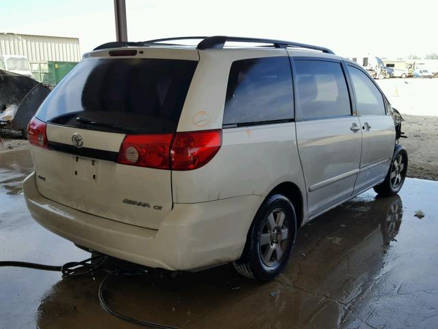 5TDZK23C08S113944 - 2008 TOYOTA SIENNA CE WHITE photo 4