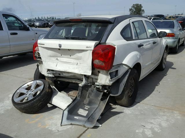 1B3HB48B07D527714 - 2007 DODGE CALIBER SX WHITE photo 4