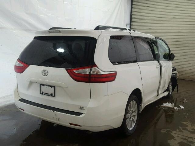 5TDJK3DC6FS126440 - 2015 TOYOTA SIENNA LE WHITE photo 4