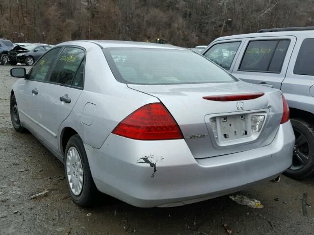 1HGCM56117A057182 - 2007 HONDA ACCORD VAL SILVER photo 3