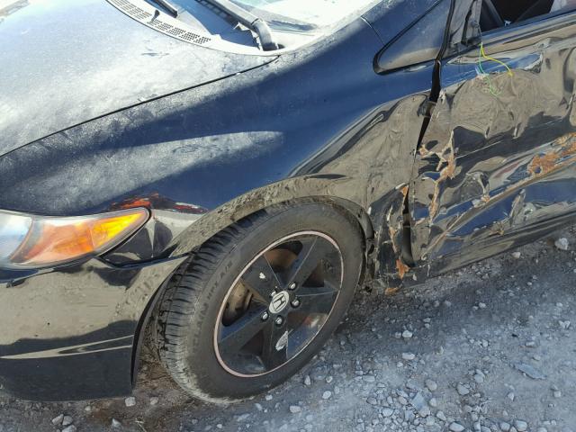 2HGFG128X8H550670 - 2008 HONDA CIVIC EX შავი ფოტო 9