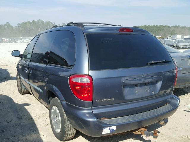 1C4GJ45311B271192 - 2001 CHRYSLER VOYAGER LX BLUE photo 3