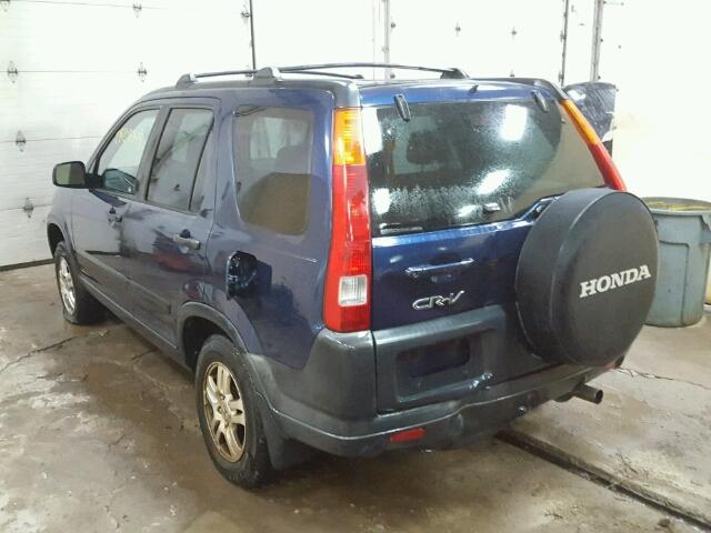 JHLRD78832C035277 - 2002 HONDA CR-V EX BLUE photo 3