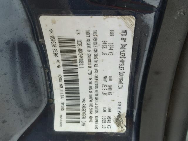 1C3EL46XX6N178815 - 2006 CHRYSLER SEBRING BLUE photo 10