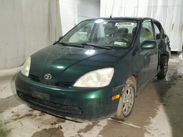 JT2BK18U820049913 - 2002 TOYOTA PRIUS GREEN photo 2