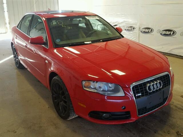 WAUAF78E08A138930 - 2008 AUDI A4 2.0T RED photo 1