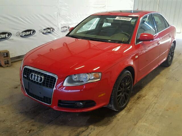 WAUAF78E08A138930 - 2008 AUDI A4 2.0T RED photo 2