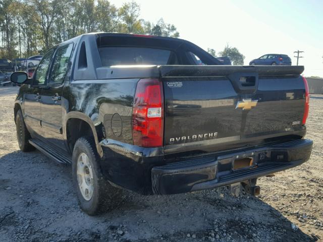 3GNEC12037G210041 - 2007 CHEVROLET AVALANCHE BLACK photo 3